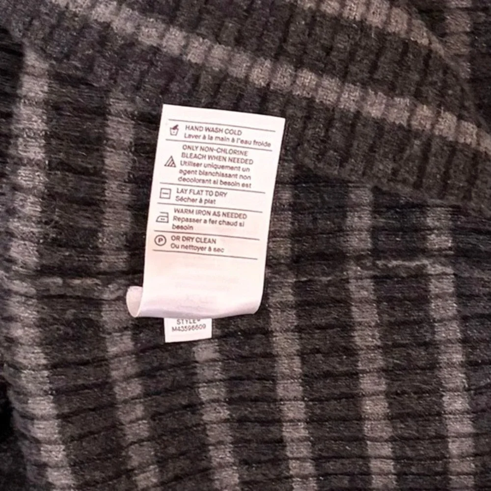 Men's VINCE Cashmere Striped Turtleneck Sweater Gray Ribbed Knitwear‎ X-Large